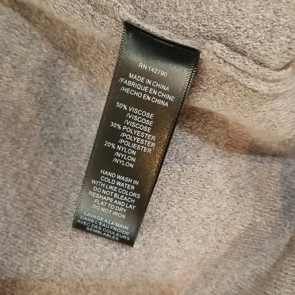 Max Sport Women Maxi Open Front Cardigan  Size L Gray Heather Abalone - Picture 6 of 12
